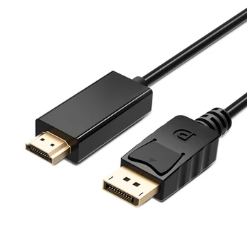 JCKEL 1,8 m DisplayPort DP la HDMI Active Cablu Adaptor 1080P Display Port HDMI Aur Conector Convertor Cablu Splitter pentru Dell