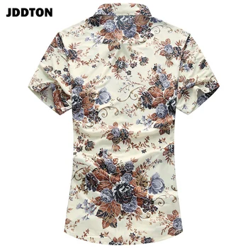 JDDTON de Vara Barbati Nou Florale tricouri Casual, Retro cu Mânecă Scurtă de Mari Dimensiuni 7XL Micro-elastic Tradițională Japoneză Tricou JE036