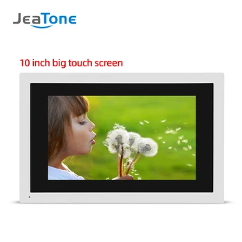 JeaTone HD de 10 inch Ecran Mare Tactil WiFi IP cu Fir Video interfon Interfon Kit de la 1 la 2 Acasă Sistem de Control Acces cu Android și IOS