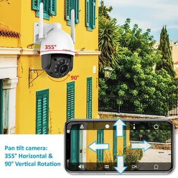 Jennov 2MP Securitate Wireless IP Camera 1080P cu Două sensuri Audio-Video de Supraveghere WIFI Camera HD rezistent la Intemperii IR Cut în Afara ONVIF