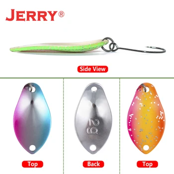 Jerry 2g 3g Ultralight Micro Zonă de Păstrăv Lingura kit Rotative Baubles Strălucește UV Culoare Stralucitoare Momeli de Pescuit Set