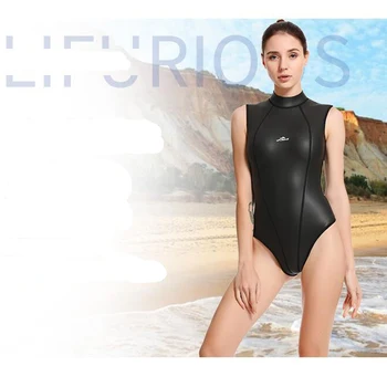 Jersqons 3mm Elastic CR Smoothskin Femei SCS Costumul de înot Scufundări Sacou Impermeabil pantaloni Scurți Surfing, Snorkeling