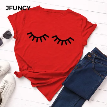 JFUNCY Plus Dimensiune Amuzant Gene Imprimate T-shirt Femei din Bumbac Tricou de Vara Tricouri Topuri cu Maneci Scurte Femeie Tricou Tricouri de sex Feminin