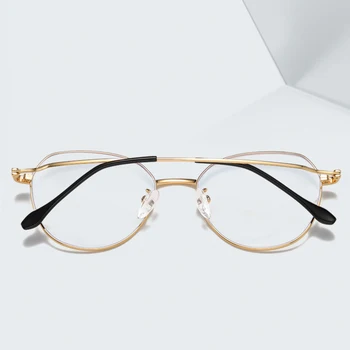 JIFANPAUL Femei Aliaj metal de Pahare Transparente, Calculator, ochelari cadru bărbați cadru Clasic Rotund de Lectură ochelari de Moda