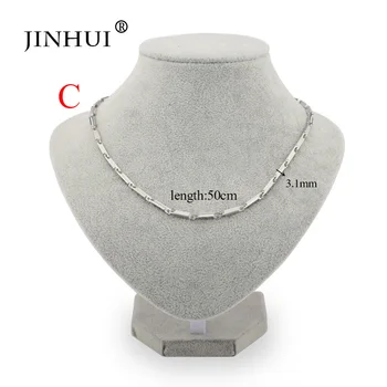 Jin Hui Trendy Coliere de Argint lățime lungime 50cm moda varietate de opțiuni colier bijuterii femei cravată prietenul cadou