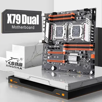 JINGSHA Dual Socket LGA 2011 X79 desktop placa de baza suport 2x PCIe x16 M. 2 Cross fire Intel XEON CPU și ECC REG memorie