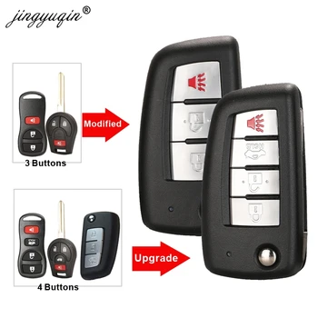 Jingyuqin Modificat Flip-Telecomanda cheie Auto Nou stil 433/315Mhz Pentru Nissan Qashqai Sunny Sylphy Tiida X-Trail Martie Sentra 3/4B chei