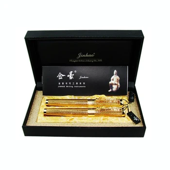 Jinhao 1200 De Epocă De Lux Metal Auriu Stilou & Rolllerball Pen Nobil În Cutie De Cadou, Dragon Clip De Cerneală Stilouri De Colectare