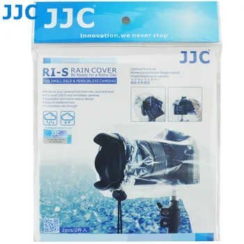 JJC 2 BUC Impermeabil Obiectiv DSLR husa de Ploaie Protector Mirrorless Camere Pelerina de ploaie pentru Canon Nikon Sony, Fuji, Panasonic Transparent