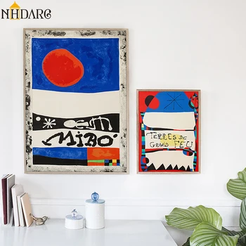 Joan Miro Abstract Stil Clasic de Perete de Arta Canvas Postere și de Imprimare Panza Pictura tablouri Decorative pentru Living Decor Acasă