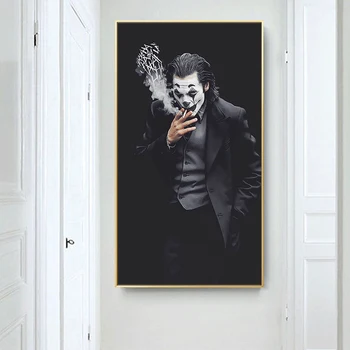 Joaquin Phoenix Portret de Postere și de Imprimare Film de benzi Desenate Joker Panza Pictura Cuadros de Arta de Perete de Imagine pentru Camera de zi de Decorare