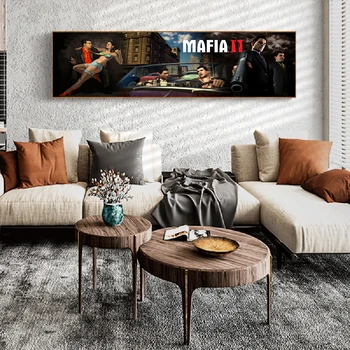 Joc Mafia II HD Pictura in Ulei pe Panza, Postere si Printuri Cuadros de Arta de Perete Pentru Gamer Cameră Decor