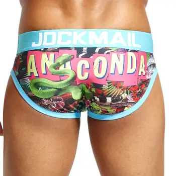 JOCKMAIL Brand de Talie mică Sexy Bărbați Chiloți Boxeri cuecas Homosexuali Penis Husă de alunecare homme Bărbați Gay Lenjerie Respirabil de sex Masculin chilotei