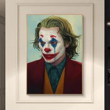 Joker Poster Portret de Artă Panza Pictura Cuadros Postere de Imprimare Arta de Perete pentru Camera de zi Decor Acasă (Fara Rama)