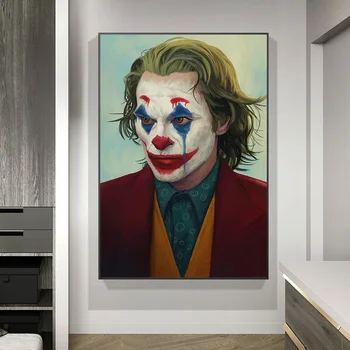 Joker Poster Portret de Artă Panza Pictura Cuadros Postere de Imprimare Arta de Perete pentru Camera de zi Decor Acasă (Fara Rama)