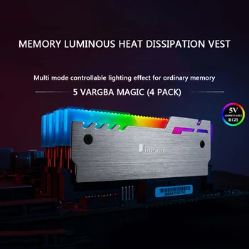 Jonsbo NC-3 2x ARGB RAM de Răcire Radiator 3 Pini 5V de Aluminiu, Disiparea Căldurii Tampon de Memorie Desktop Cooler Radiator RAM de Răcire Vesta