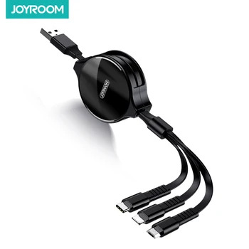 Joyroom 3 in 1 USB de Tip C Cablu Micro USB de Tip c Retractabil Portabil Charing Cablu Pentru Xiaomi Samsung Rapid de Încărcare Pentru iPhone