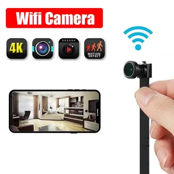 JOZUZE HD 4K, 1080P WiFi Portabil Mini Camera IP P2P Wireless Micro webcam camera Video Recorder Video de Sprijin de Vedere la Distanță, Card TF