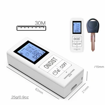 JRTMFG Noul Mini Digital Telemetru cu Laser de Încărcare USB Portabile cu Laser Distanța de Meter Reîncărcabilă Rigla de Masurat Distanta cu Laser