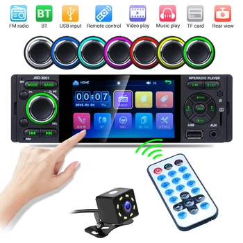JSD-3001 Singur 1 DIN Radio Auto Multimedia Player Video 4.1 inch Touch Screen Bluetooth AUX Stereo Auto Unitate Cap + Cablu AUX