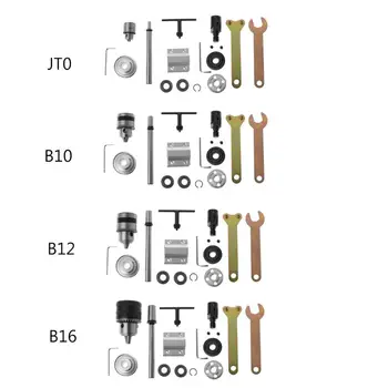 JTO/B10/B12/B16 Burghiu Electric Putere Ax de Asamblare DIY Slefuire Strung Mic Tunderea Centura Mandrină de Găurit Accesorii Kit
