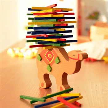 Jucarii pentru copii de Învățământ Elefant/Camel Echilibrare Blocuri de Lemn Jucărie din Lemn Joc de Echilibru Montessori Blocuri Cadou Pentru Copilul MU881831