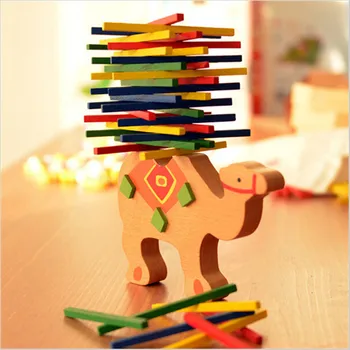 Jucarii pentru copii de Învățământ Elefant/Camel Echilibrare Blocuri de Lemn Jucărie din Lemn Joc de Echilibru Montessori Blocuri Cadou Pentru Copilul MU881831