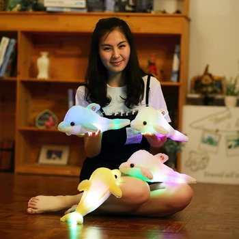 Jucării Creative CONDUS Perna Moale de Pluș Umplute Stralucitoare Colorate Luna Perna de Lumină LED Jucarii Cadou pentru Copii de Ziua Îndrăgostiților QW288