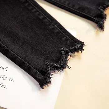 JUJULAND 2019 Blugi Femei Pantaloni din Denim de Culoare Neagra pentru Femei Blugi Donna Întinde Fundul Feminino Pantaloni Skinny Pentru Femei Pantaloni