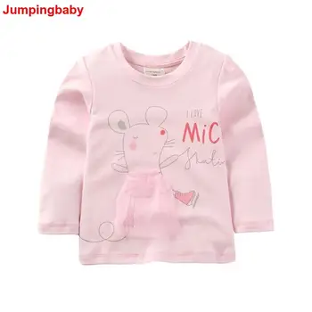 Jumpingbaby 2020 Fete tricou T-shirt pentru Copii Tricou Haine Camiseta Camisetas Todder Tricouri Copii Roupas Menina Toamna Toamna Topuri