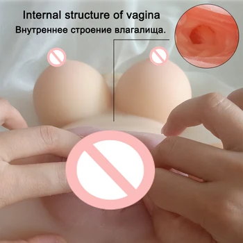 Jumătate de Corp Papusa de Sex masculin, cu Mare piept jucărie sexuală 3D Realiste Pasarica vagin artificial pentru bărbați Masturbatori
