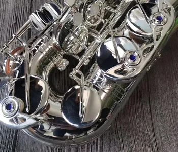 Jupiter JAS 700Q Alto Eb Melodia Saxofon din Alamă Nichel Placat cu Argint BodyMusic Instrument de E-plat Sax cu Caz