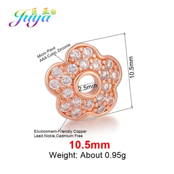 Juya DIY Ciucuri Componente de Bijuterii 8 10 12 mm Decor Rotund de Flori de Distanțare Șirag de mărgele Capace Accesorii Pentru Bijuterii de Moda Material