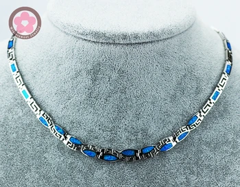 JZN0011Hot Vânzare Albastru Opal Colier Nou la Modă, Bijuterii pentru Femei, de Calitate Superioară Lanț Colier Cadou de Crăciun