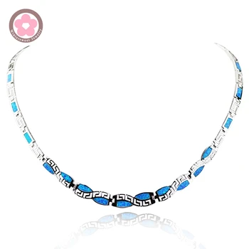 JZN0011Hot Vânzare Albastru Opal Colier Nou la Modă, Bijuterii pentru Femei, de Calitate Superioară Lanț Colier Cadou de Crăciun