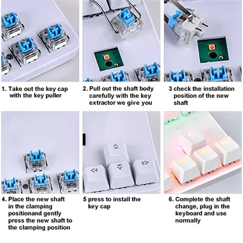 K100 Tastatură Mecanică în Două culori 87-cheie Verde Axa Mecanică Tastatură Roz Jocuri Fata Tastaturii ABS rezistent la Uzura Tastelor