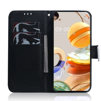 K61 Caz Pentru LG K61 Caz LG K61 Capacul de Lux Lup Panda Magnetic Flip Cover Portofel Pentru Coque LG K61 K 61 Capa Cazuri de Telefon Fundas