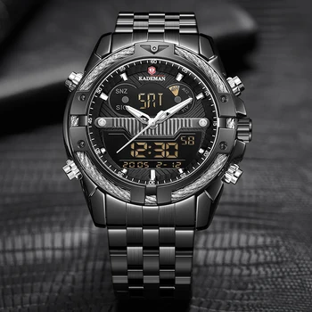 Kademan Ceas de Lux pentru Bărbați din Oțel Inoxidabil Cuarț de Brand Sport Ceasuri Barbati Ceas de mână rezistent la apă Calendar Relogio Masculino K9076
