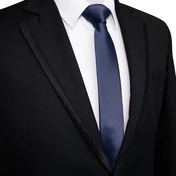 KAMBERFT Nou design Mens Slim Simplu Casual 6cm Cravata din Poliester de culoare Solidă Gât Petrecere de Nunta Lega Cravata Petrecere de Nunta