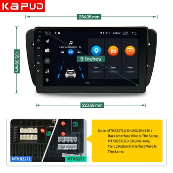 Kapud 8 Core Android 10 Radio Auto 9