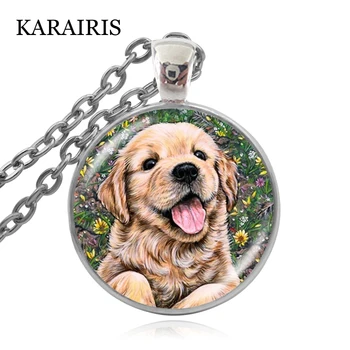 KARAIRIS Nouă Cupolă de Sticlă Pandantiv Rotund Animale de Bijuterii Coliere Câine Ambarcațiuni Cravată Colier Cel Mai bun Cadou pentru Iubitorii de caini en-Gros