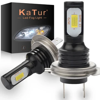 Katur 2 buc 72W H7 Bec LED Super-Luminos Lumini de Ceata Auto 12V 6500K Alb de Conducere de Zi de Funcționare Lampa Auto cu Led H7 Bec Puternic