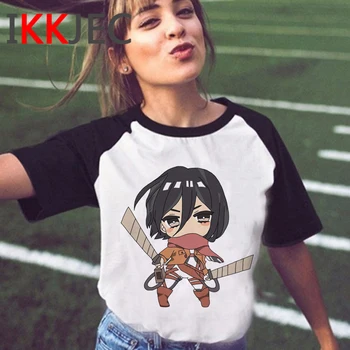 Kawaii Atac pe Titan Grafic T-shirt Femei Shingeki Nu Kyojin Anime Casual Tricou Femme Grafic Tricou Top Drăguț Teuri de sex Feminin