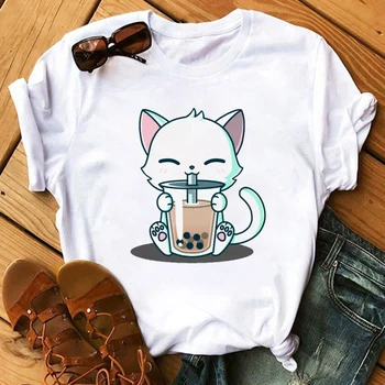 Kawaii drăguț boba câine corgi animal print T Shirt Femei Streetwear amuzant de desene animate minunat de sex feminin t-shirt tumblr haine femme topuri