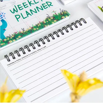 Kawaii Flamingo Notebook-uri de Hârtie Jurnal Planificator Săptămânal Lunar Planificator, Organizator spirală Notebook Agenda de Birou Rechizite Școlare