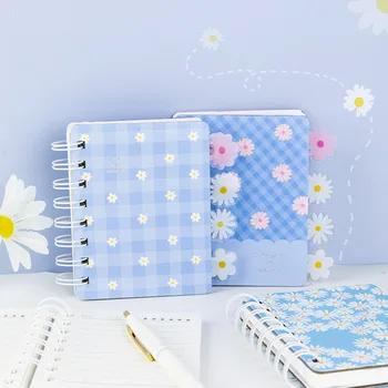 Kawaii mici daisy bobina de notebook-uri și jurnalul de învățare birou mini orizontală mână registrul portabil portabil de mici notepad memo pad