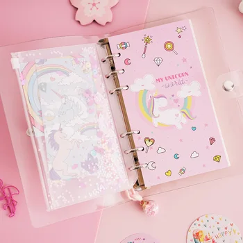 Kawaii Unicorn Spirală Notebook Set Drăguț A6 A5 Planificator Săptămânal Jurnal de Hartie Blocnotesuri pentru Copii Student Cadou de Papetărie Scris Pad