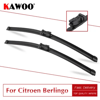 KAWOO Pentru Citroen Berlingo Auto din Cauciuc Moale Windcreen Ștergătoarele Lame Model An Din 1996 până în 2013 se Potrivesc Buton Armare/U Braț Cârlig