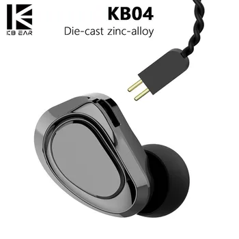 KBEAR KB04 1BA+1DD Hibrid Driver HIFI Scenă DJ Monitoriza În Ureche Căști Cu 2 pini Conector de Cablu Metalice