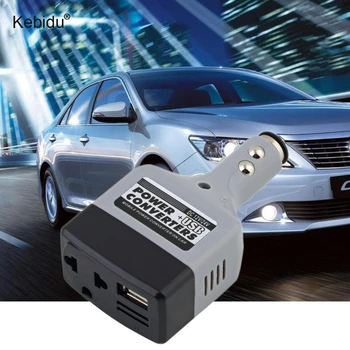 Kebidu Auto Invertor de Putere Adaptor 12V DC/24V AC 220V Auto Telefon Mobil Convertor de Putere Invertor Adaptor cu USB Port